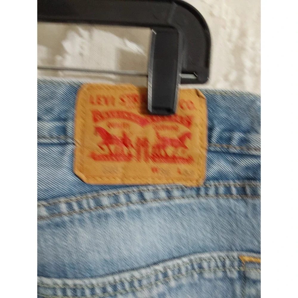 Levis Mens Straight Leg Denim Jeans Light Wash‎ Blue 34x32 Made in Mexico